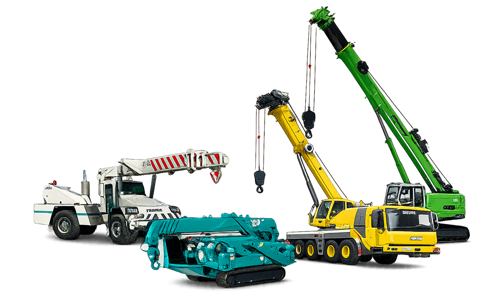 All Terrain, Pick And Carry, City, Crawler, Rough Terrain And Mobile Spider Cranes
